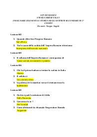 SET DOMANDE STORIA MEDIEVALE 1 INSEGNARE FILOSOFIA E STORIA NEGLI ISTITUTI SECONDARI DI 2° GRADO Docente- Napp