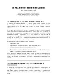 Le reazioni di Ossico-Riduzione