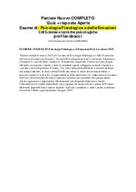 PANIERE COMPLETO Psicologia Fisiologica ed Emozioni Prof. Iacobacci 2025