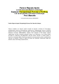 Prof MARSELLA Psicopatologia Forense ecampus paniere 2025