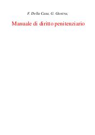 Manuale di diritto penitenziario - F. Della Casa; G. Giostra