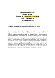 PANIERE COMPLETO 2024 Linguistica Italiana Prof.ssa Felicani