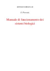 Manuale di funzionamento dei sistemi biologici