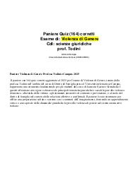 Paniere Violenza di Genere Prof.ssa Todini eCampus 2025