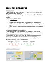I NUMERI RELATIVI