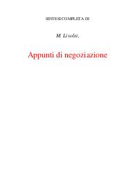 Appunti di negoziazione