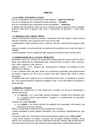 riassunto i Minerali. scienze della terra