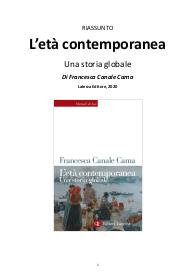 Riassunto di "L'età Contemporanea. Una Storia Globale" di Francesca Canale Cama, 2020