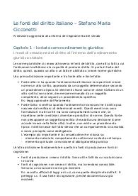 riassunto del libro "le fonti del diritto italiano"