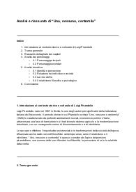Analisi e riassunto di “Uno, nessuno, centomila”