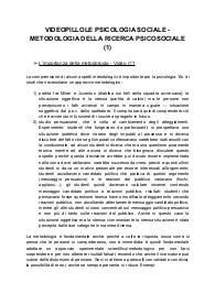 TRASCRIZIONE VIDEOPILLOLE PSICOLOGIA SOCIALE (VEZZALI)