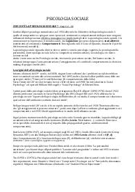 Appunti di Psicologia sociale della prof. Francesca Guizzo
