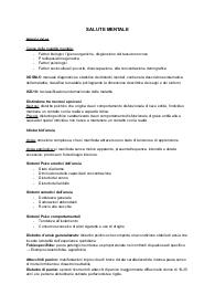Appunti sulla Salute mentale per indirizzo Socio-sanitario