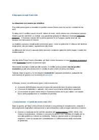 Appunti e spiegazione sul dopoguerra negli Stati Uniti