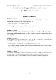 Esami Probabilità e Scienza dei dati 2017/2018
