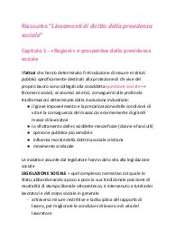Riassunto Lineamenti di diritto della previdenza sociale