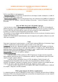 Norme generali in materia di pubblico impiego- per concorsi pubblici