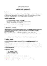 Appunti Lingua Spangola II, Università di Salerno, 2023