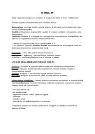 Appunti sulla disabilità per indirizzo Socio-sanitario