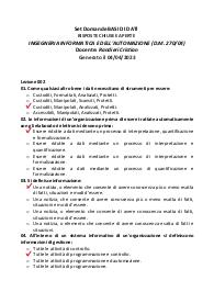 UNIVERSITA' E CAMPUS SET DOMANDE CHIUSE E APERTE-BASI DI DATI INGEGNERIA INFORMATICA E DELL'AUTOMAZIONE (D.M.