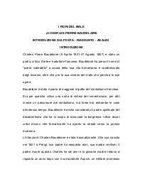 Charles Pierre Baudelaire vita del poeta - I fiori del male, analisi e commento Tema o testo argomentativo