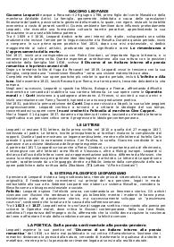 Giacomo Leopardi, poetica e narrativa