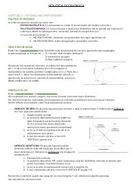 Riassunto libro Politica Economica - Marelli,Signorelli 2025