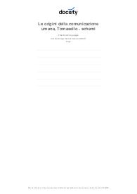 Teoria del linguaggio, "le origini della comunicazione umana"