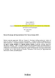 Paniere Psicologia dell’Apprendimento Prof. Tuena eCampus 2025