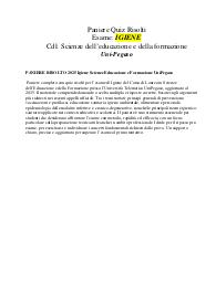 PANIERE RISOLTO 2025 Igiene Scienze Educazione e Formazione UniPegaso