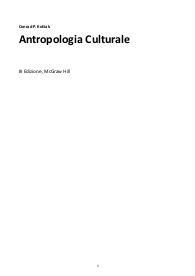 Riassunto del libro "Antropologia Culturale" di Kottak - McGrawHill - 3ED - 2020