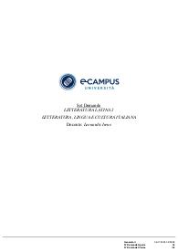 UNIVERSITA' E CAMPUS SET DOMANDE di LETTERATURA LATINA 2 LETTERATURA, LINGUA E CULTURA ITALIANA Docente: Leona