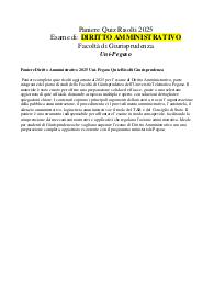 Paniere Diritto Amministrativo 2025 Uni-Pegaso Quiz Risolti Giurisprudenza