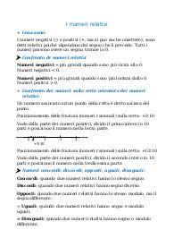 Numeri relativi e operazioni con numeri relativi