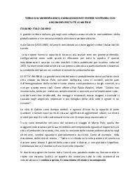 TESINA DI TERZA MEDIA MULTIDISCIPLINARE "AMBIENTALISMO E GLOBALIZZAZIONE E SVILUPPO SOSTENIBILE"