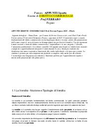 APPUNTI DIRITTO COMMERCIALE Prof. Ferraro Pegaso 2025 – I Parte