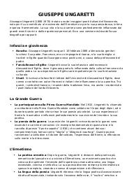 Giuseppe Ungaretti Appunti 5a Liceo Classico