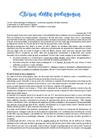 appunti di storia della pedagogia