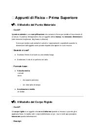 Appunti di fisica (Liceo scientifico - prima superiore)