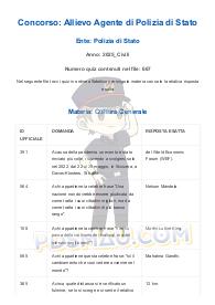 Allievo Agente Civili - Cultura Generale
