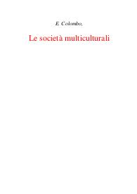 Le società multiculturali - Enzo Colombo