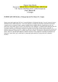 PANIERE QUIZ 2025 Didattica e Pedagogia Speciale Prof. Simone M. eCampus