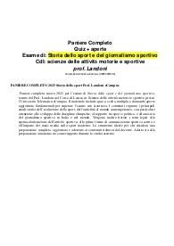 PANIERE COMPLETO 2025 Storia dello sport Prof. Landoni