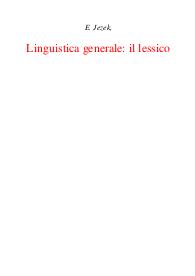 Lessico - Elisabetta Ježek