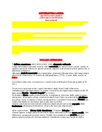 Appunti per l’esame di letteratura e civiltà latina università