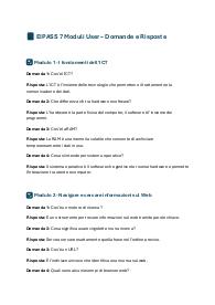 EIPASS 7 Moduli User – Domande e Risposte