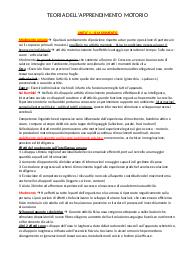Appunti di teoria dell'apprendimento motoro