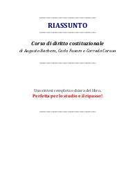 Riassunto del libro: "Corso di diritto costituzionale" di Augusto Barbera, Carlo Fusaro e Corrado Caruso