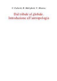 U. Fabietti, R. Malighetti, V. Matera, Dal tribale al globale. Introduzione all’antropologia