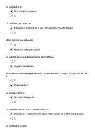 PANIERE E FUORI PANIERE PSICHIATRIA CON SOLO LE RISPOSTE CORRETTE